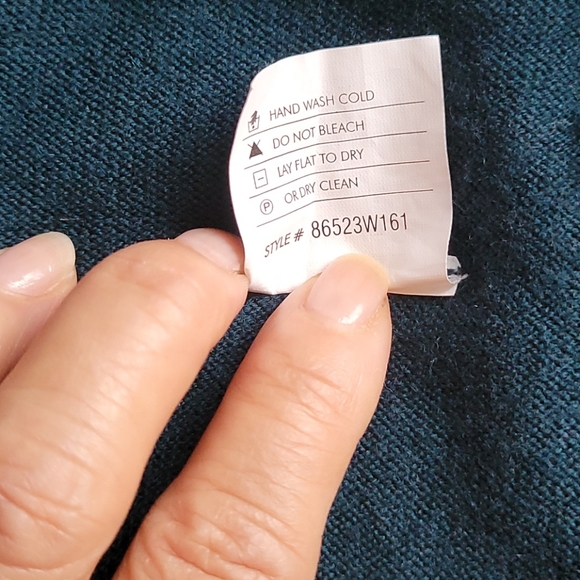 Repeat Teal Fringe wrap cardigan - Picture 8 of 8